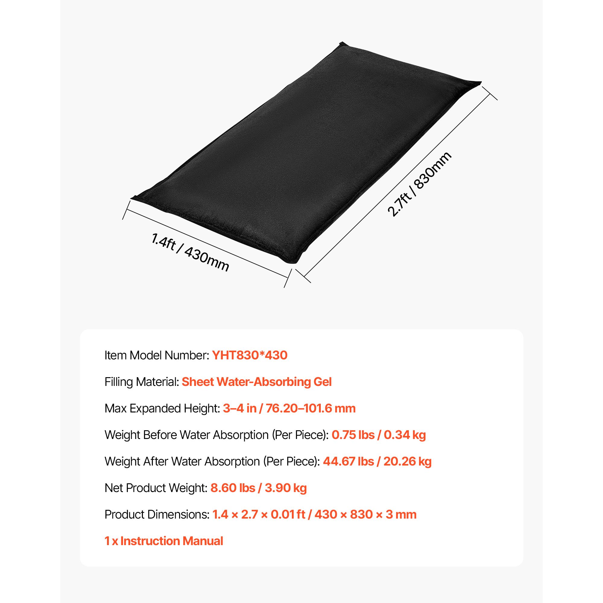 Barrière anti-inondation, lot  - Flood Barrier Bag avis et prix